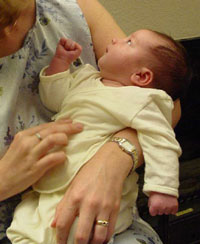 Baby Andrew getting Acupressure